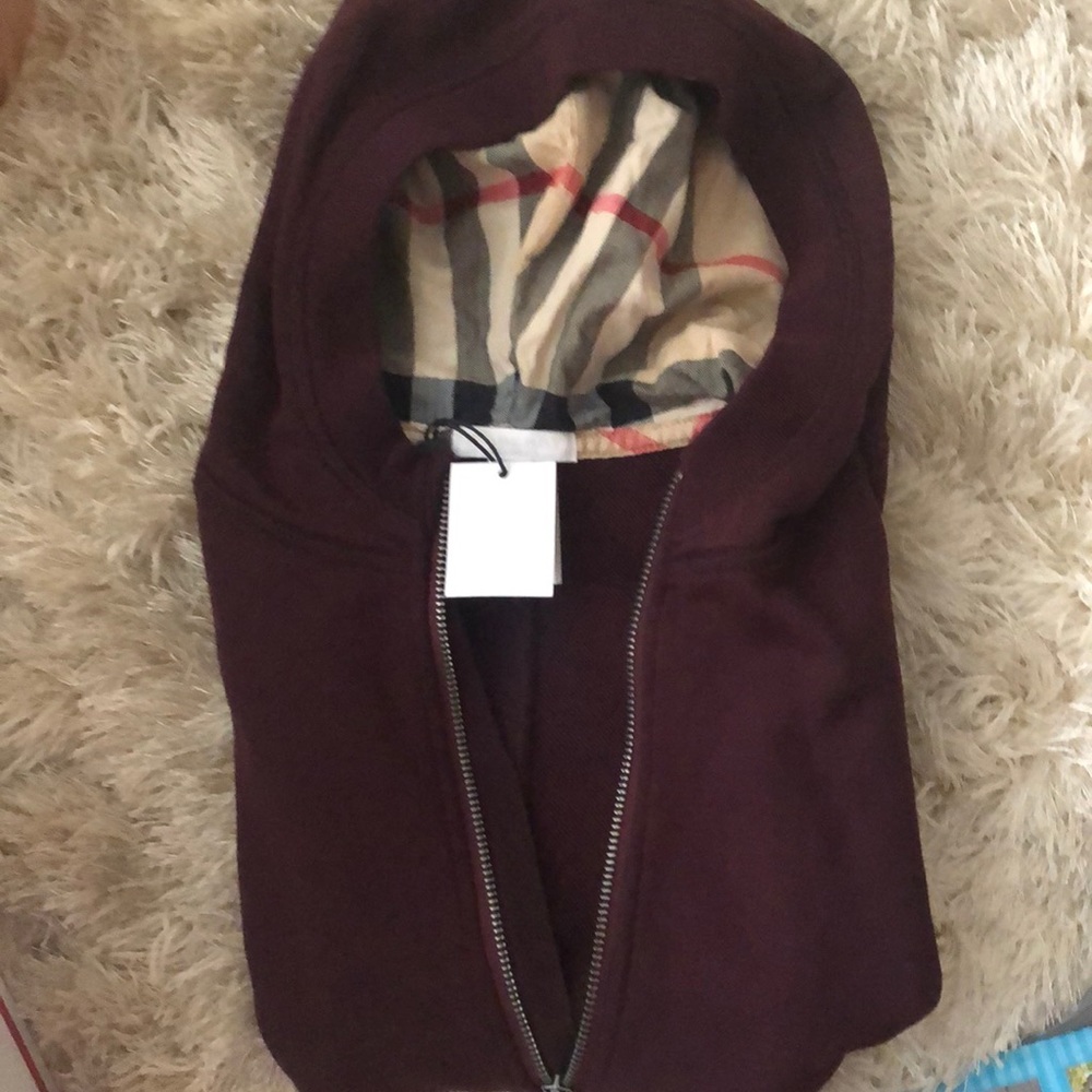 Burberry  children’s maroon hooded zip up